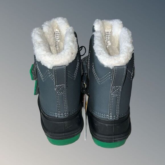 NWT Toddler Cat & Jack Gray Green Denver Slip On Winter Boots Size 7 - Picture 7 of 8